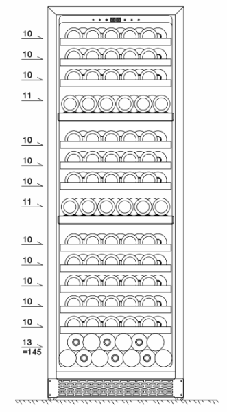 Винный шкаф MC Wine W180TB